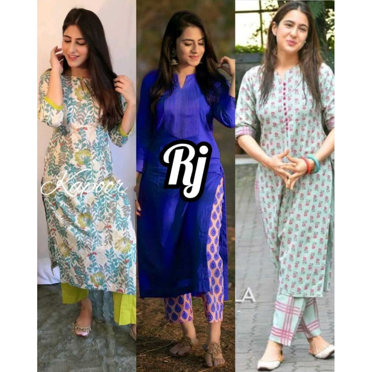 3 full stitched dress combo 8106